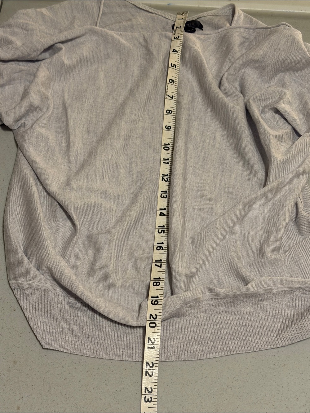 J.Crew Light Gray Off-Shoulder Long Sleeve Sweater NWT - Picture 7 of 7